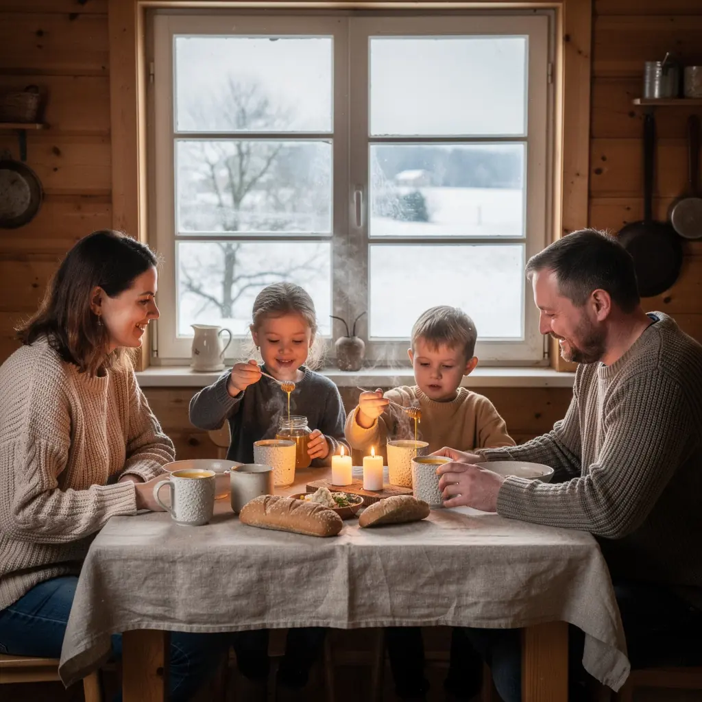 Ciberžolės arbatos puodelis su citrinų griežinėliais ir medumi.